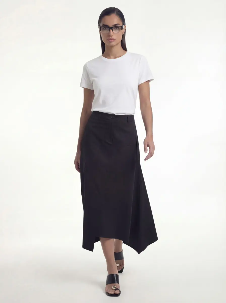 חצאית דיילי שחור (2) Daily Skirt - Black - Image 1