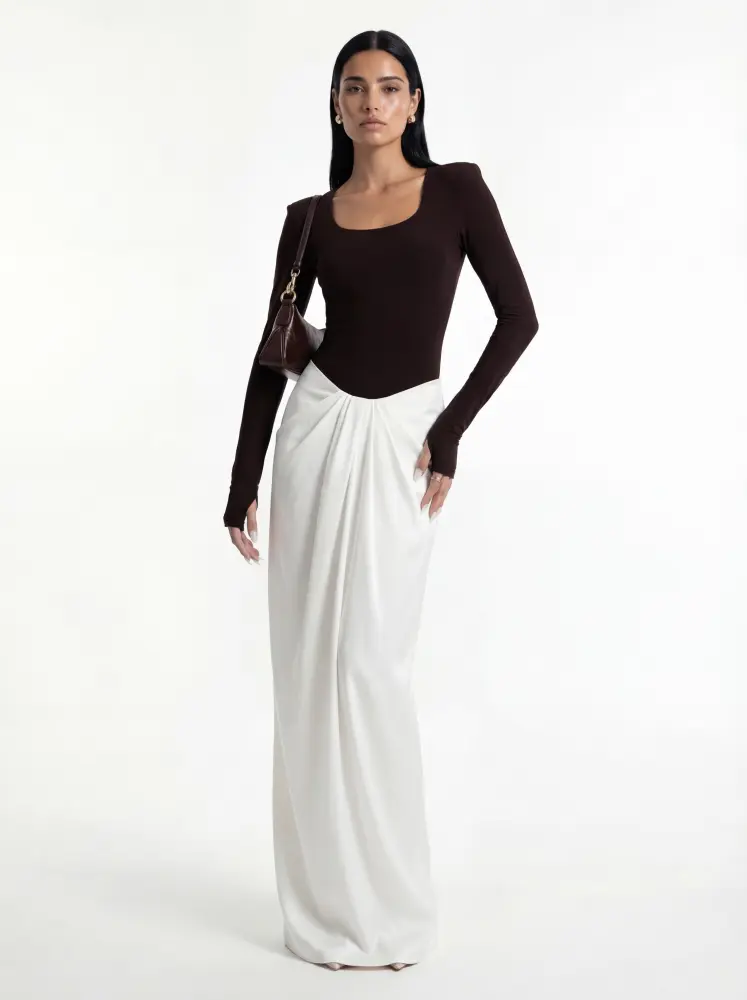 חצאית קיארה לבן_1 Kiara Skirt - White - Image 1