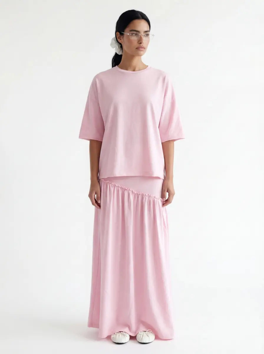 חליפה אלכסונית ורוד (2) Diagonal Suit - Pink - Image 1