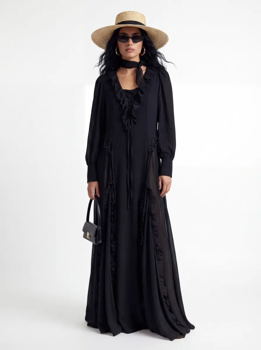 שמלת איזבלה שחור (1) Isabella Dress - Black - Image 1